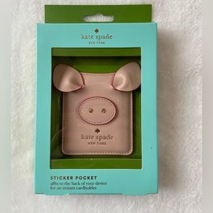 Kate Spade- NEW UNOPENED- Phone sticker pocket- Pink pig style